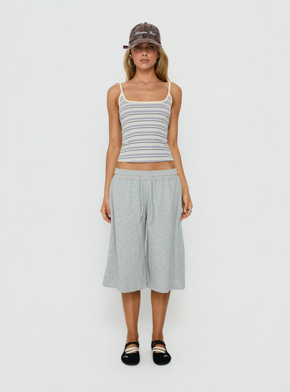 Giya Contrast Trim Cami Top Blue Stripe