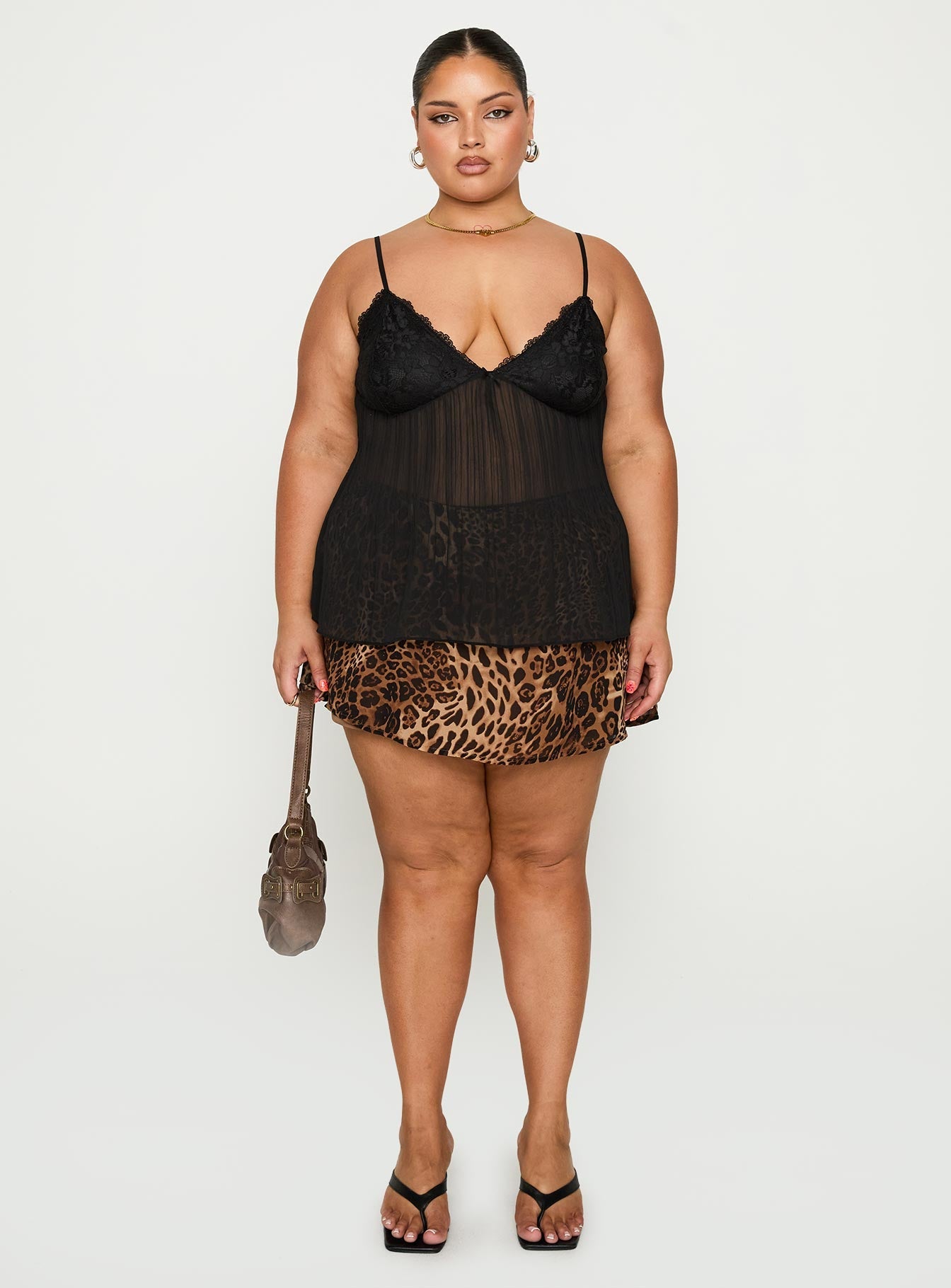 Zami Pleat Top Black Curve