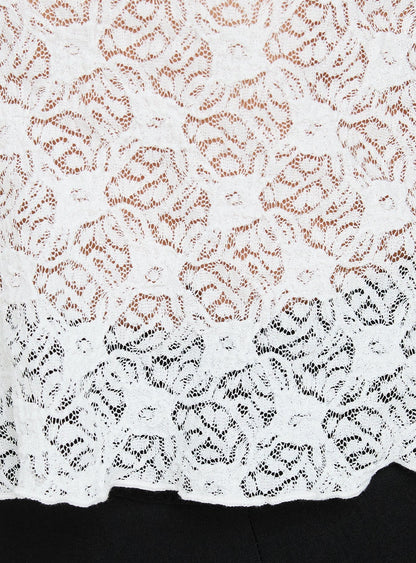 Note To Self Ring Detail Arrowneck Top White