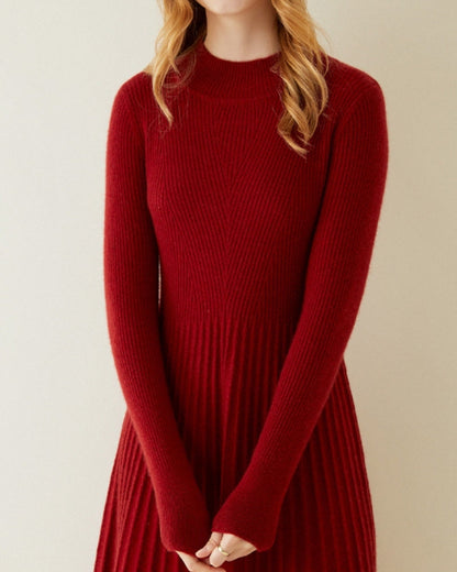 Pure Cashmere Flare Dress - Dalm Fashion