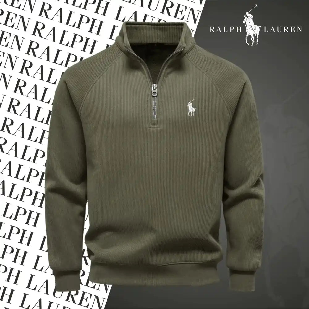 Ralph Lauren Thermal Cotton Zip-Up Sweater - Dalm Fashion