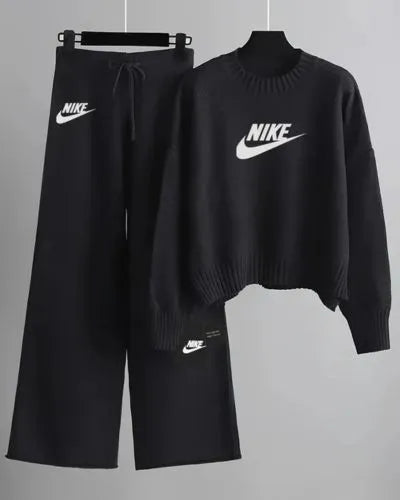 Nike Cropped Knit Set - Dalm Fashion