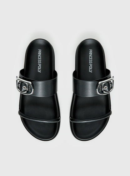 Worth It Buckle Detail Sandals Black