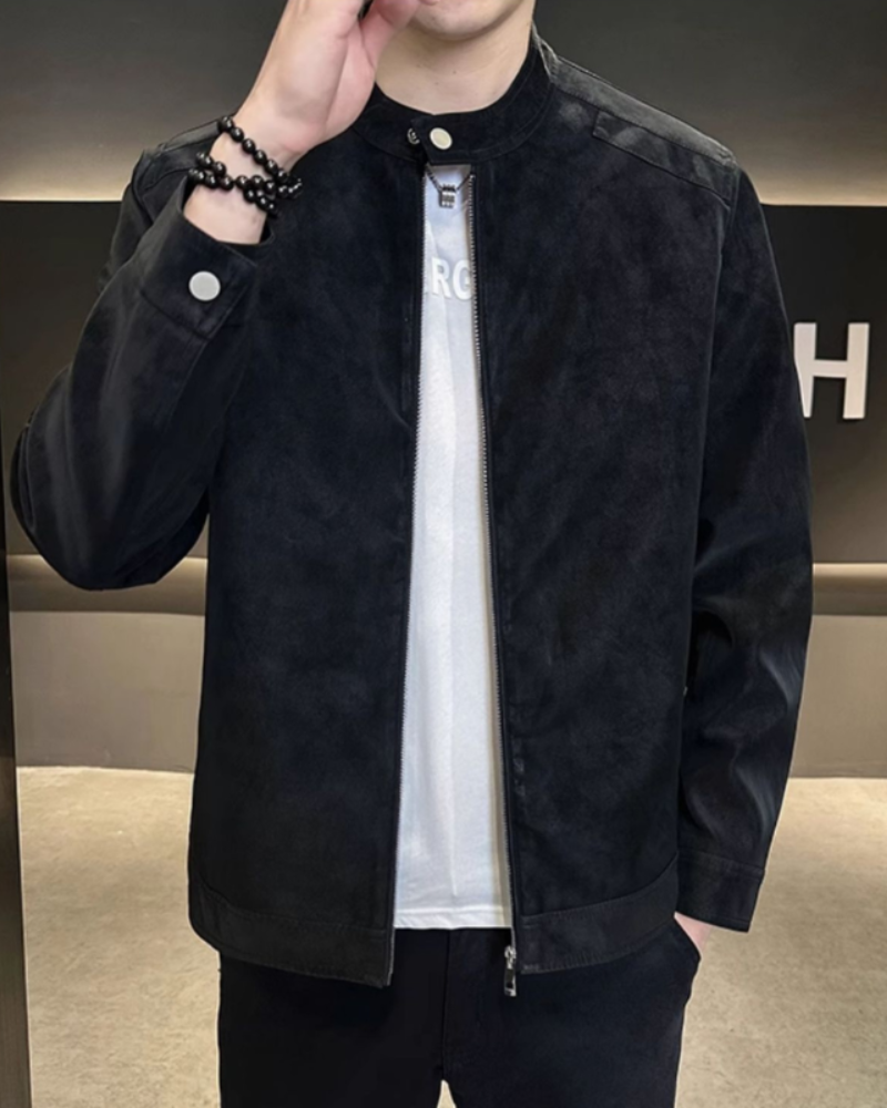 Estate Suede Leather Jacket - Dalm Fashion
