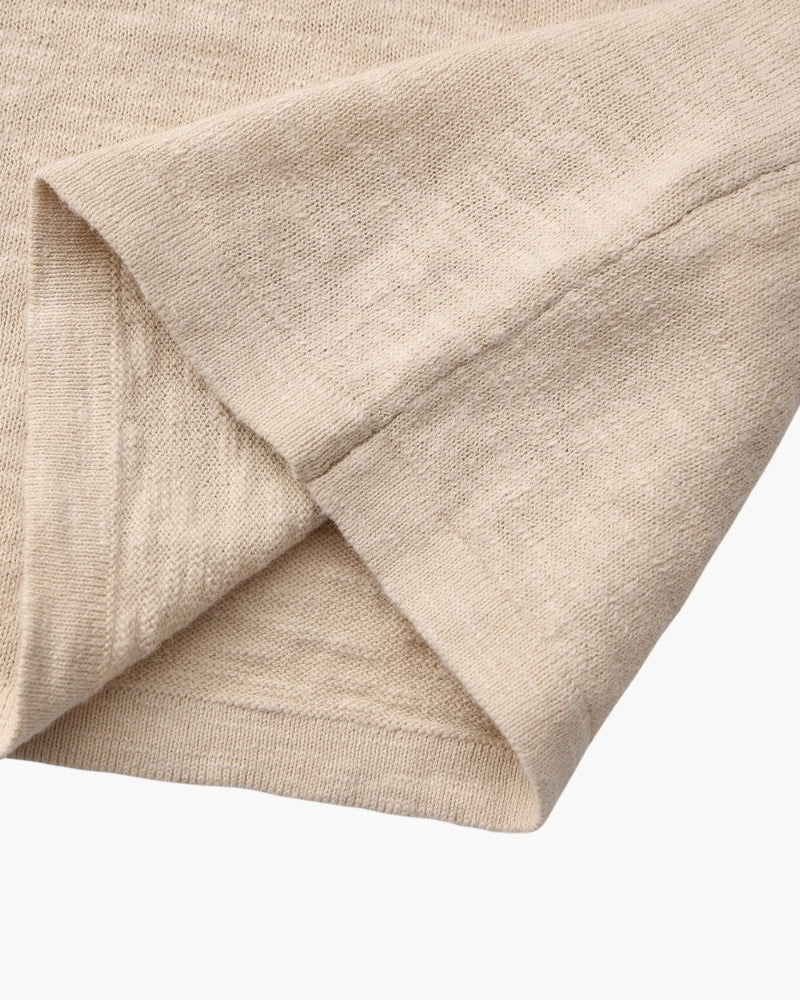 Linen Cotton Essential Crewneck - Dalm Fashion