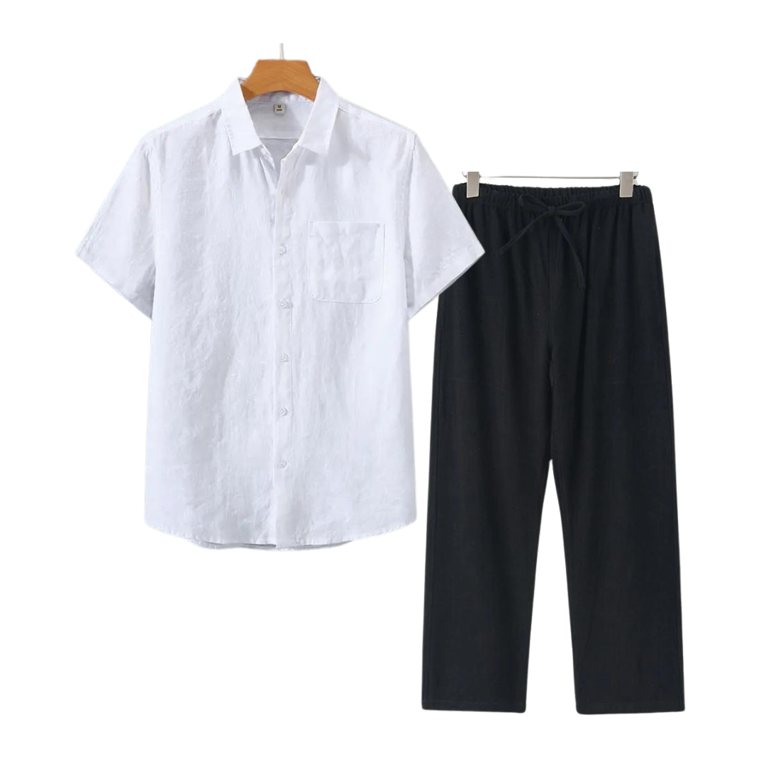 TheighT Linen Set (Short) - Dalm Fashion