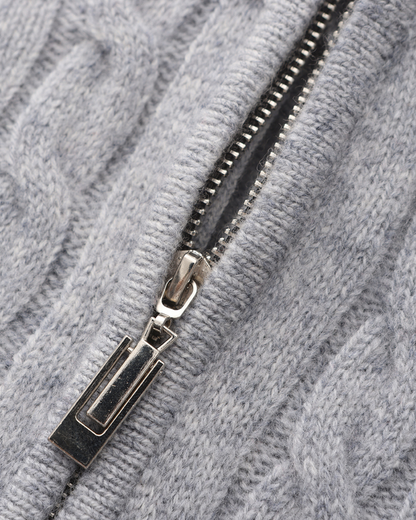 100% Cashmere Woven Half Zip - Dalm Fashion