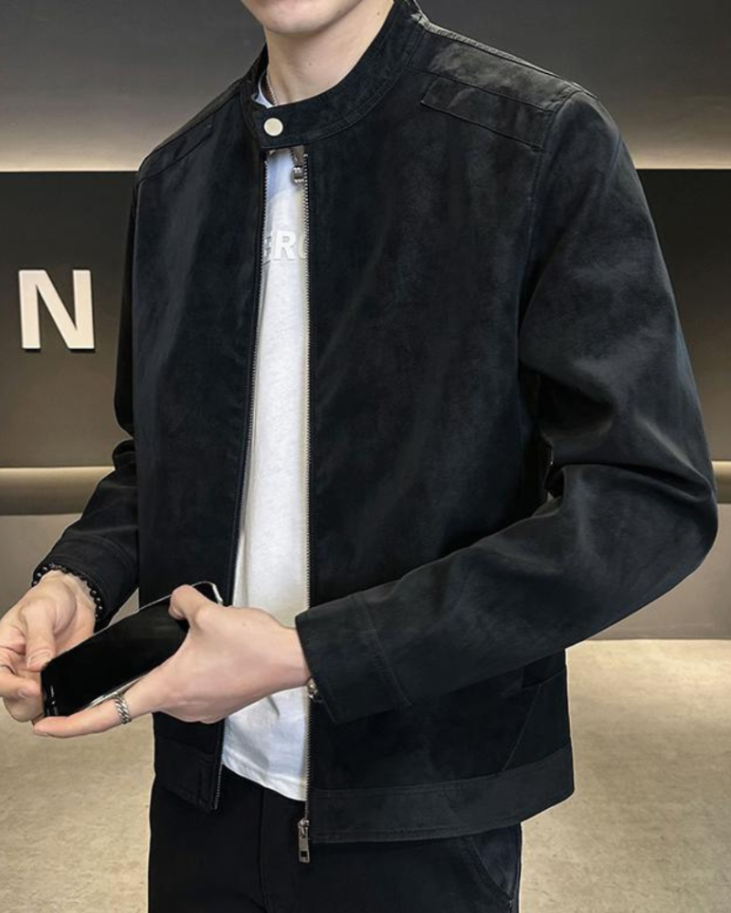 Estate Suede Leather Jacket - Dalm Fashion