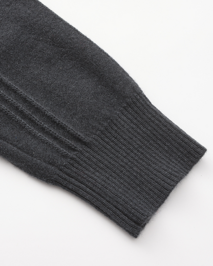 100% Cashmere Ribbed Half Zip - Dalm Fashion