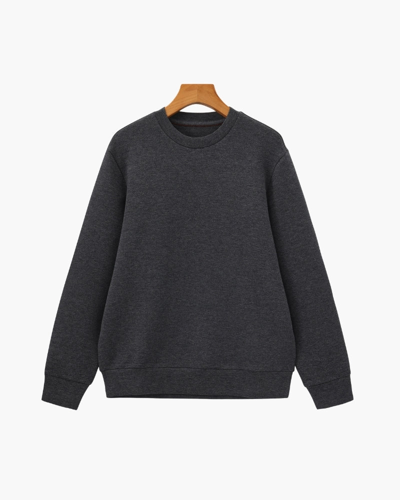 Classic Modal Blend Crewneck Sweatshirt - Dalm Fashion