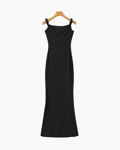 One-Shoulder Bodycon Long Dress - Dalm Fashion