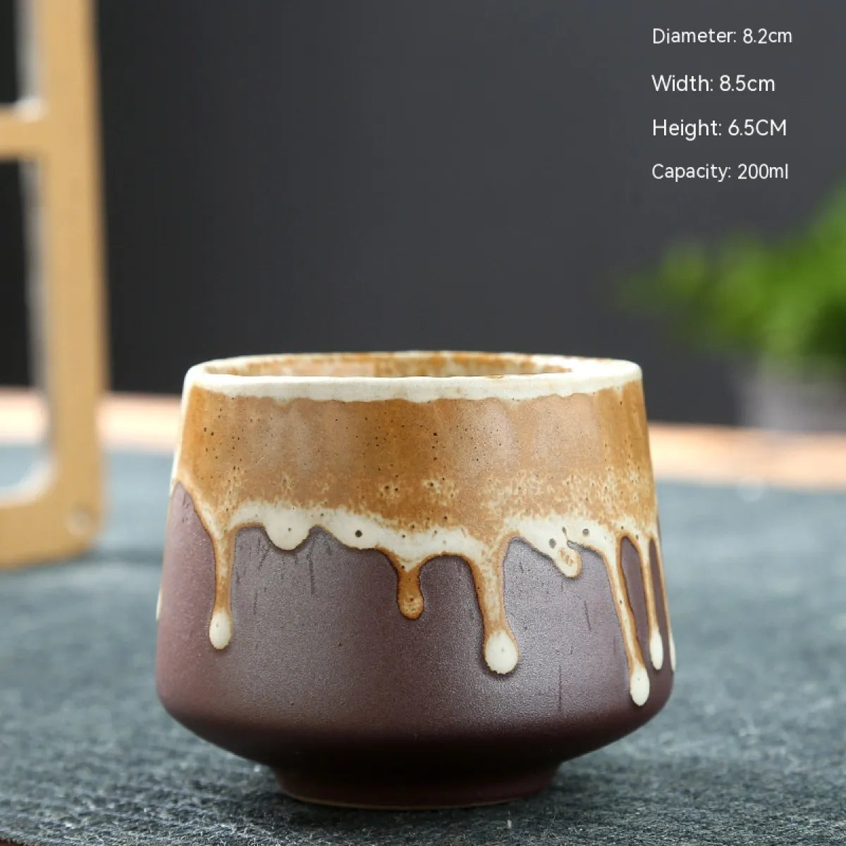 Retro Stoneware Ceramic Cup