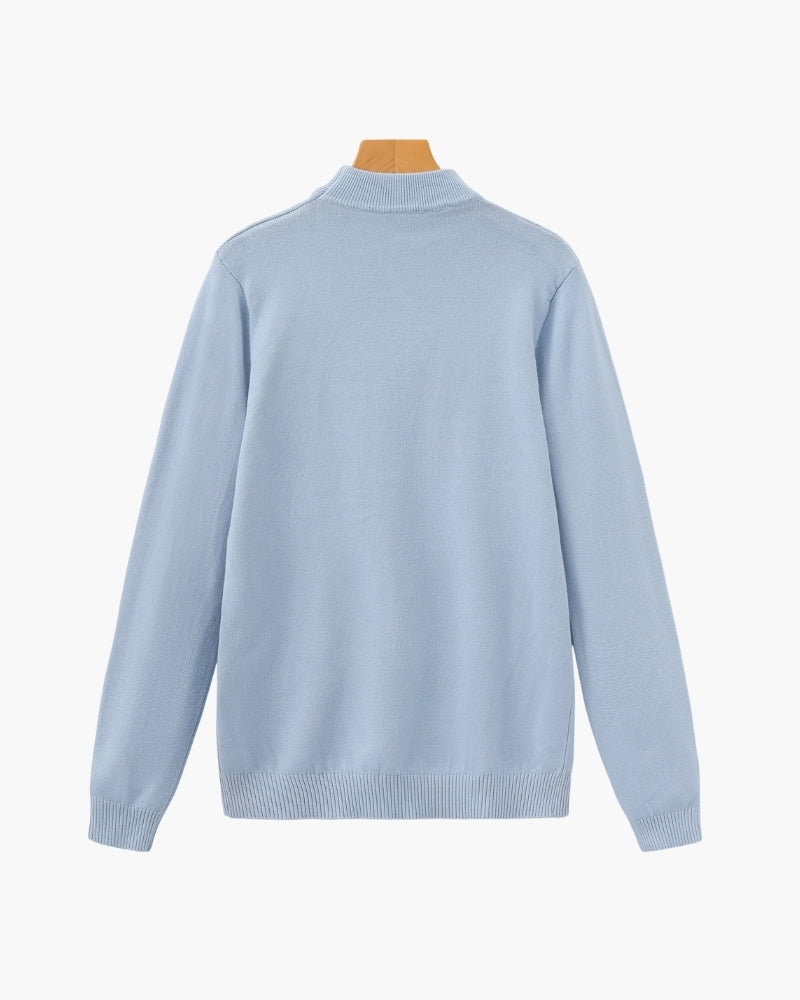 Essential Ribbed Mock Neck Sweater - Dalm Fashion