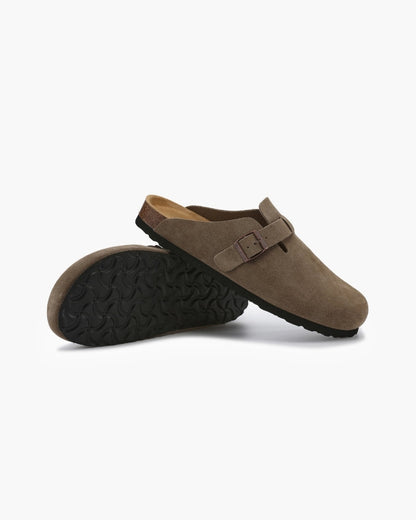 Old Money Suede Clogs - Dalm Fashion