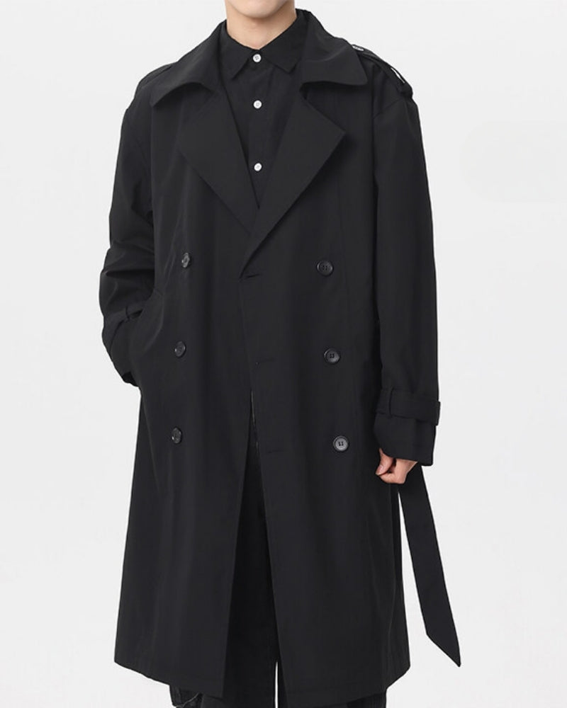 Classic Double-Breasted Trench Coat - Dalm Fashion
