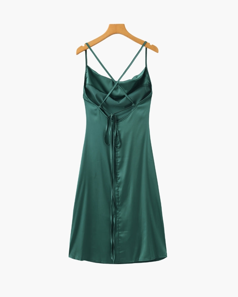 Silk Slip Dress - Dalm Fashion