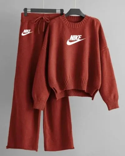 Nike Cropped Knit Set - Dalm Fashion