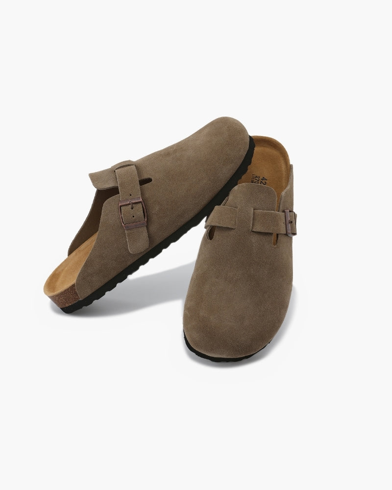 Old Money Suede Clogs - Dalm Fashion