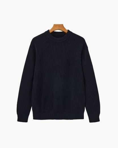 Rib Knit Crewneck - Dalm Fashion