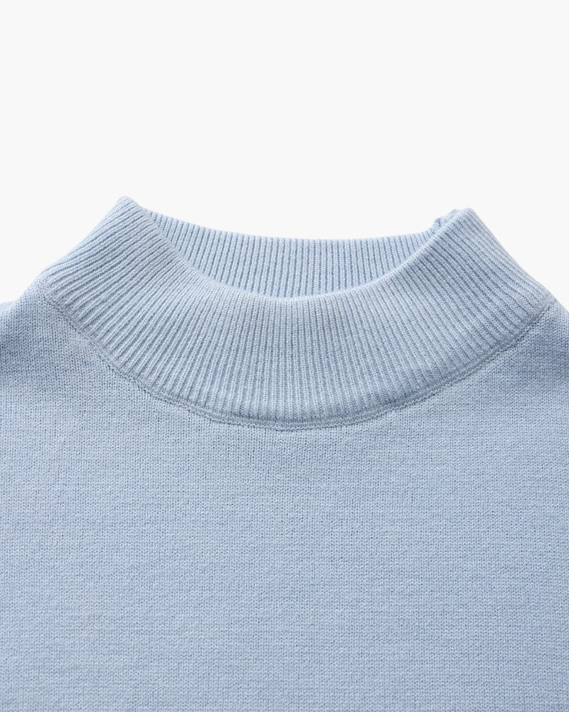 Essential Ribbed Mock Neck Sweater - Dalm Fashion