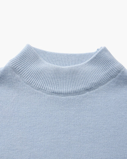 Essential Ribbed Mock Neck Sweater - Dalm Fashion