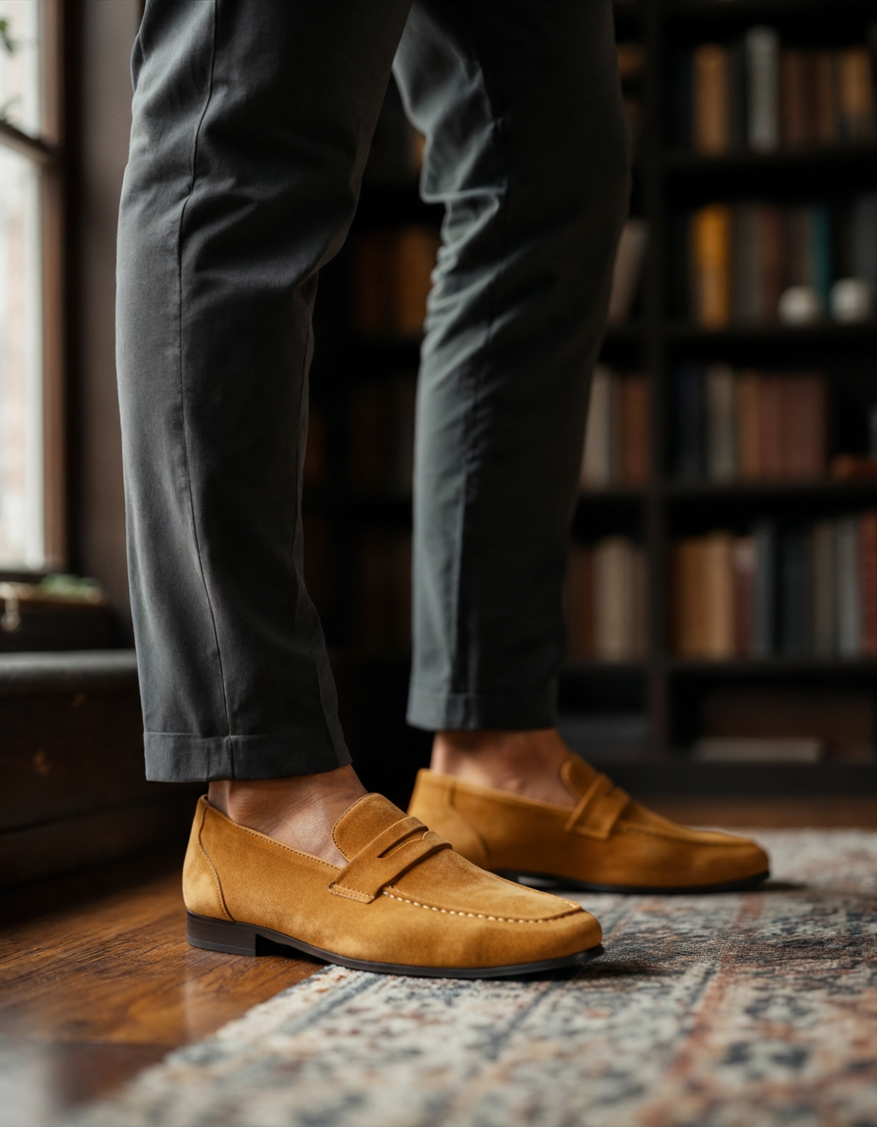 Suede Penny Loafers - Dalm Fashion