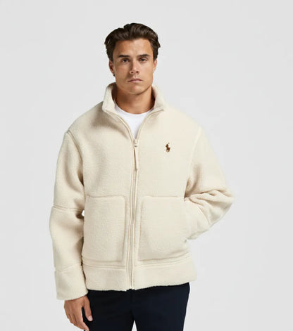 Teddy Tape Jacket - White Sand - Dalm Fashion