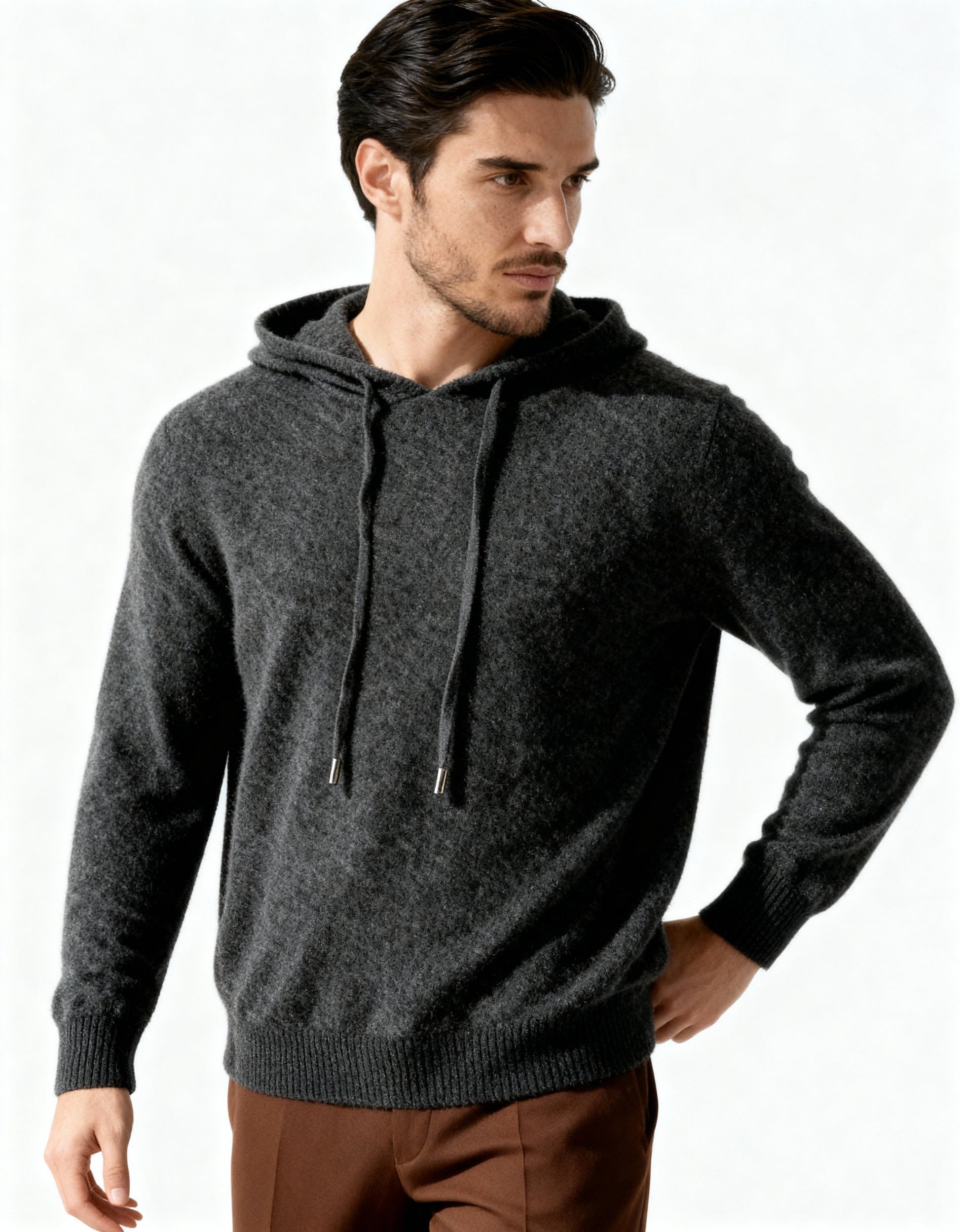 100% Cashmere Hoodie - Dalm Fashion
