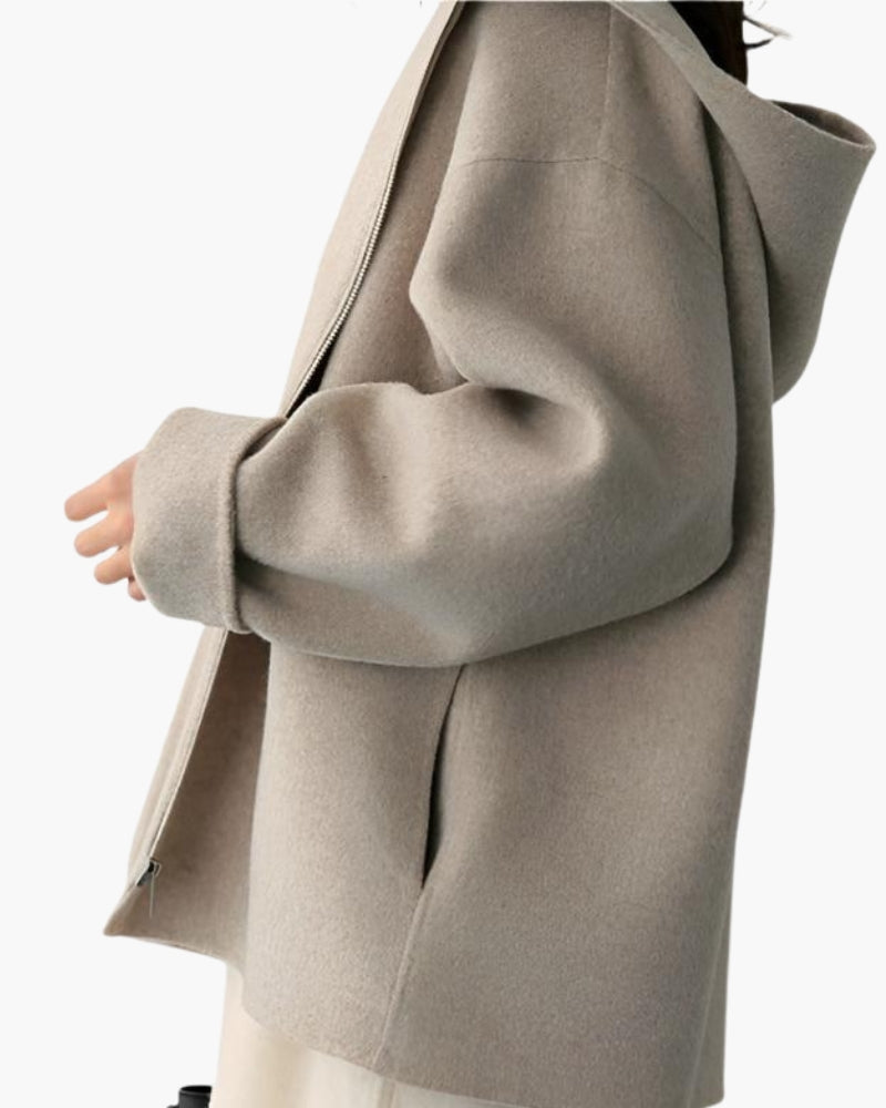 Marlow Wool Zip Coat - Dalm Fashion