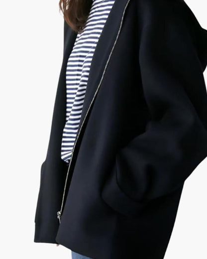 Marlow Wool Zip Coat - Dalm Fashion