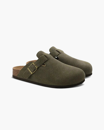 Old Money Suede Clogs - Dalm Fashion