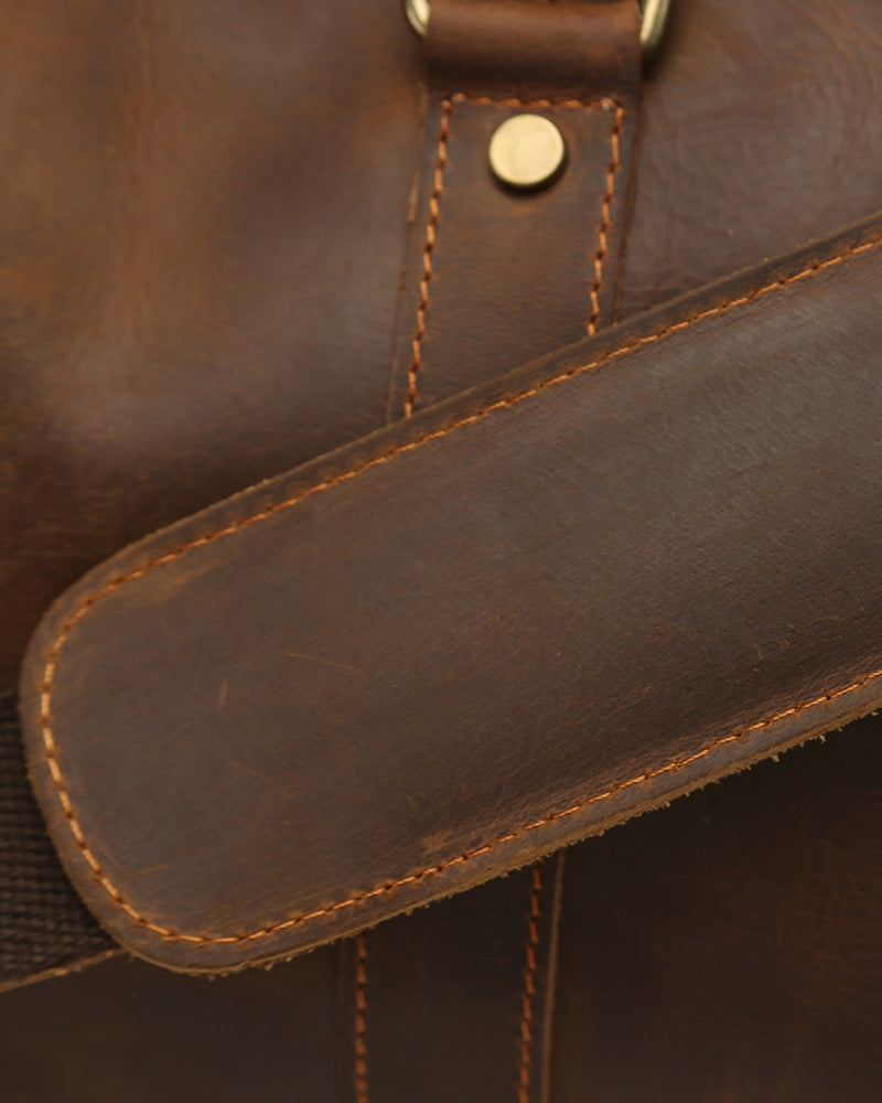 Montague Leather Duffle - Dalm Fashion