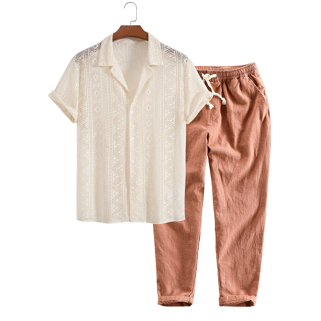 Malé - TheighT Short-Sleeved Set - Dalm Fashion