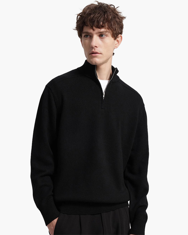 100% Merino Wool Zip Up - Dalm Fashion
