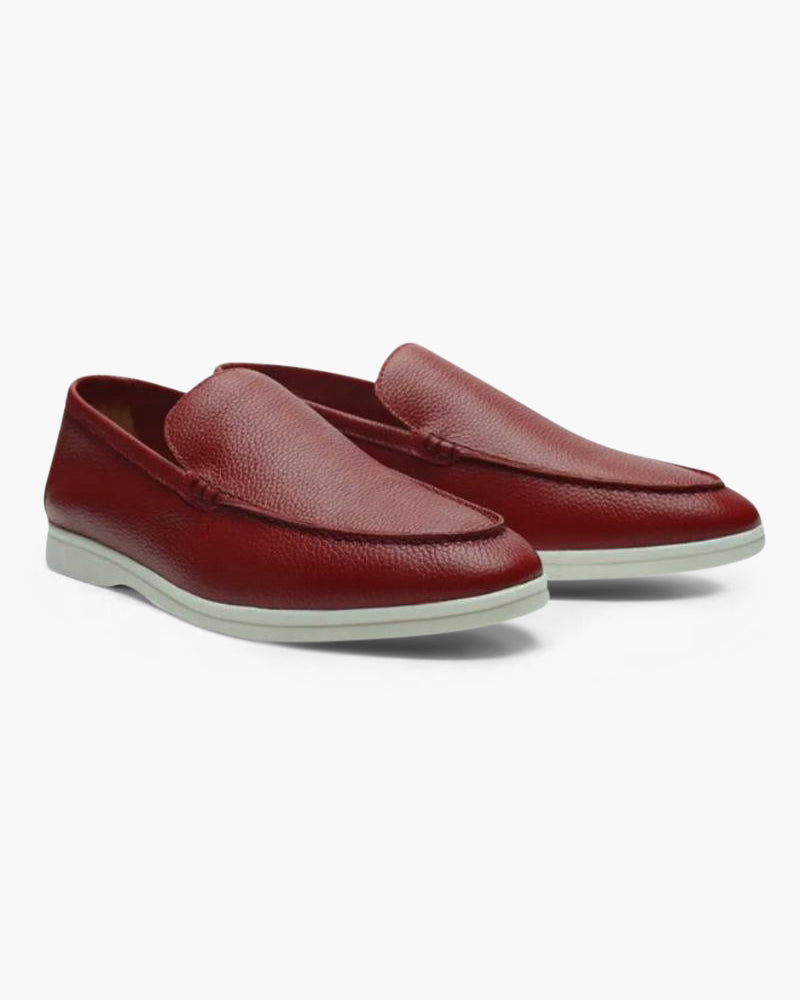 Cowhide Leather Loafers - Dalm Fashion