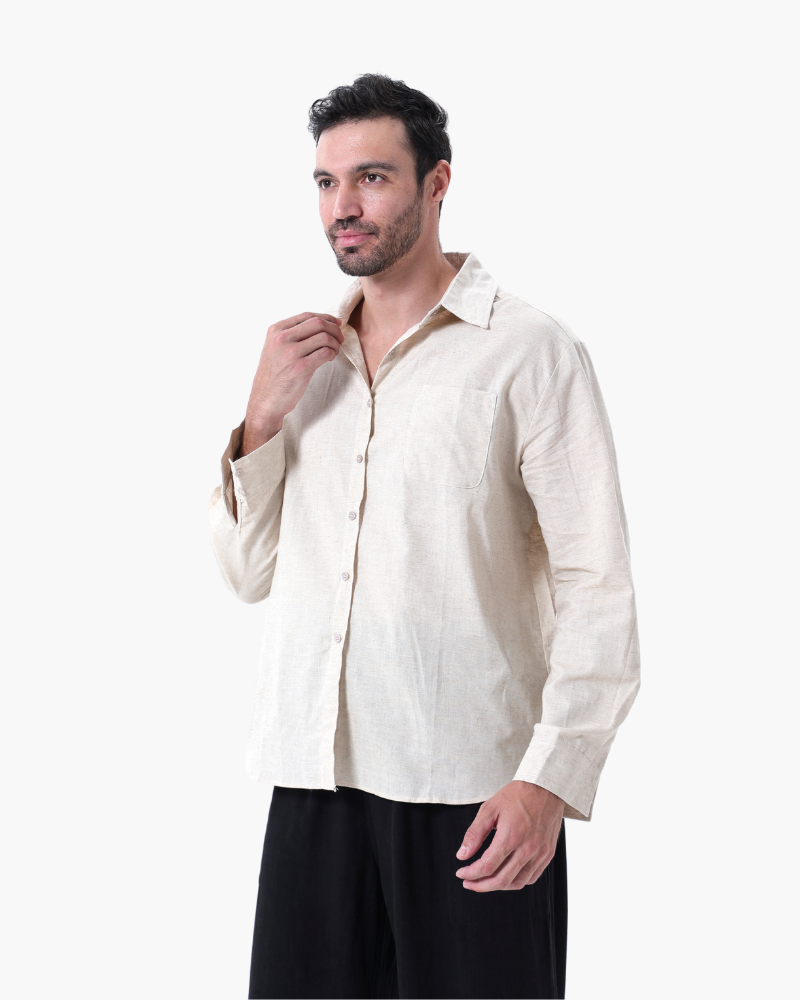 Linen Combo Set (Long Sleeve) - Dalm Fashion