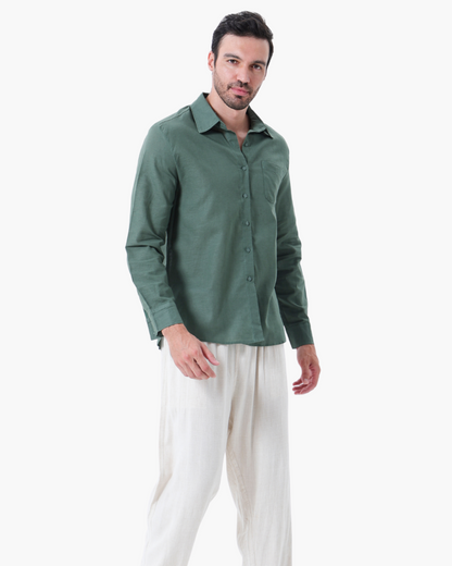 Linen Combo Set (Long Sleeve) - Dalm Fashion