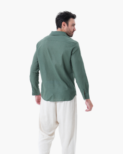 Linen Combo Set (Long Sleeve) - Dalm Fashion