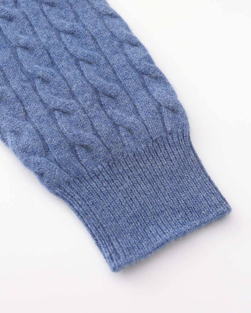 100% Cashmere Woven Half Zip - Dalm Fashion