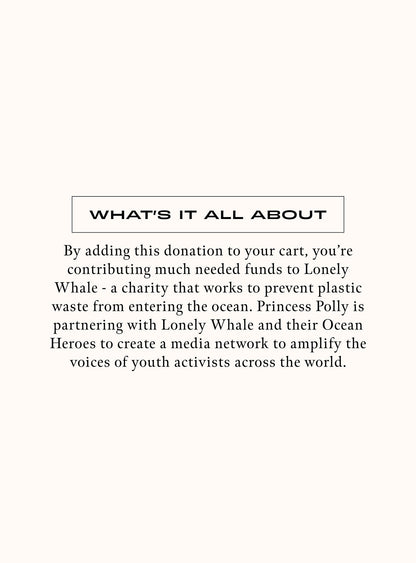 Donate $1 USD to Lonely Whale