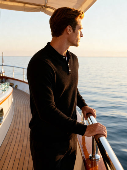 100% Cashmere Polo - Dalm Fashion