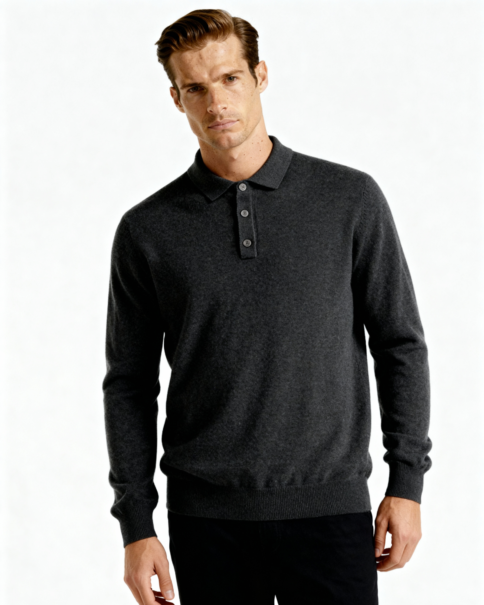 100% Cashmere Polo - Dalm Fashion