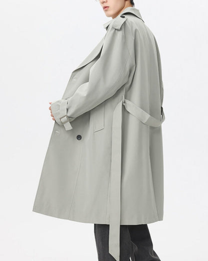 Classic Double-Breasted Trench Coat - Dalm Fashion