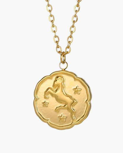Zodiac Sign Necklace - Gold - Dalm Fashion