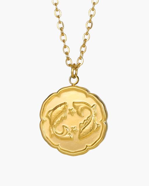Zodiac Sign Necklace - Gold - Dalm Fashion
