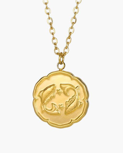 Zodiac Sign Necklace - Gold - Dalm Fashion