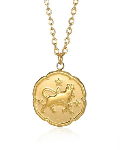 Zodiac Sign Necklace - Gold - Dalm Fashion