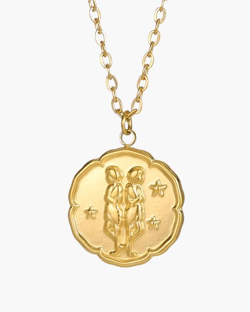 Zodiac Sign Necklace - Gold - Dalm Fashion