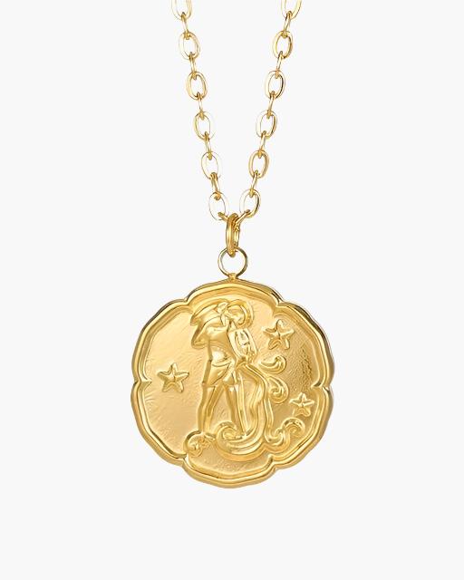 Zodiac Sign Necklace - Gold - Dalm Fashion