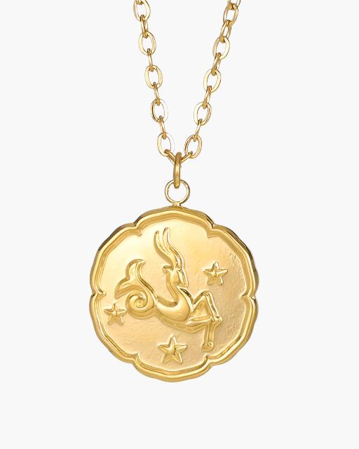 Zodiac Sign Necklace - Gold - Dalm Fashion